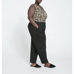 Universal Standard Audrey Tailored Ponte Pants Work Trousers Sz 4XL Dark Navy Bl